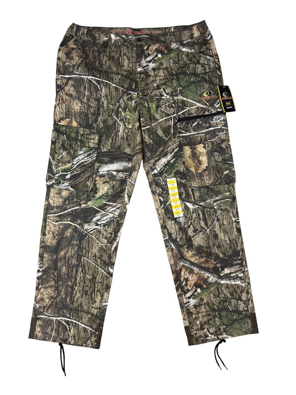 Mossy Oak Cargo Pants Mens 38x32 Camo Stretch Elastic Waist Hunting Outdoor